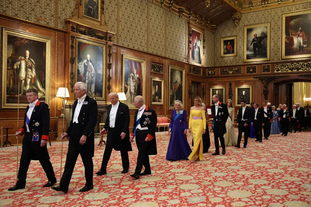 III. Károly király és Donald Trump, állami bankett, windsori kastély