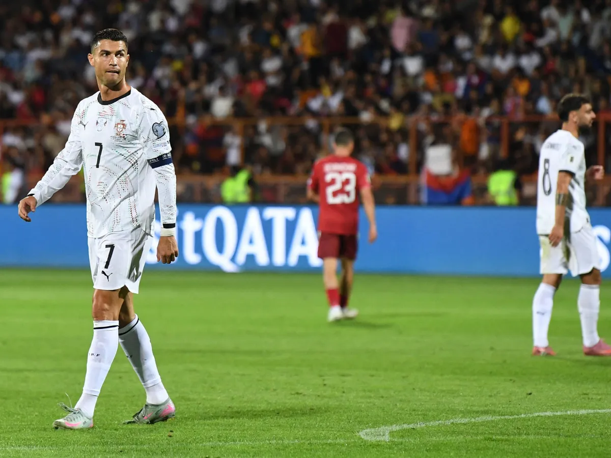 A 40 éves Cristiano Ronaldo 140 gólnál jár a portugál válogatottban
2025. (Photo by KAREN MINASYAN / AFP)