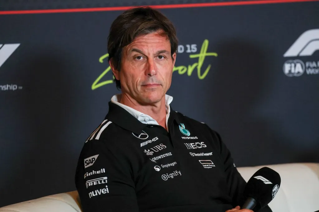 Toto Wolff is the Team Principal of the Mercedes-AMG Petronas F1 Team during the Formula 1 Heineken Dutch Grand Prix 2025 in Zandvoort, Netherlands, on August 29, 2025. (Photo by Gabriele Lanzo - Gabriele Lanzo/Alessio  Morgese/NurPhoto)) (Photo by Gabriele Lanzo / NurPhoto via AFP)