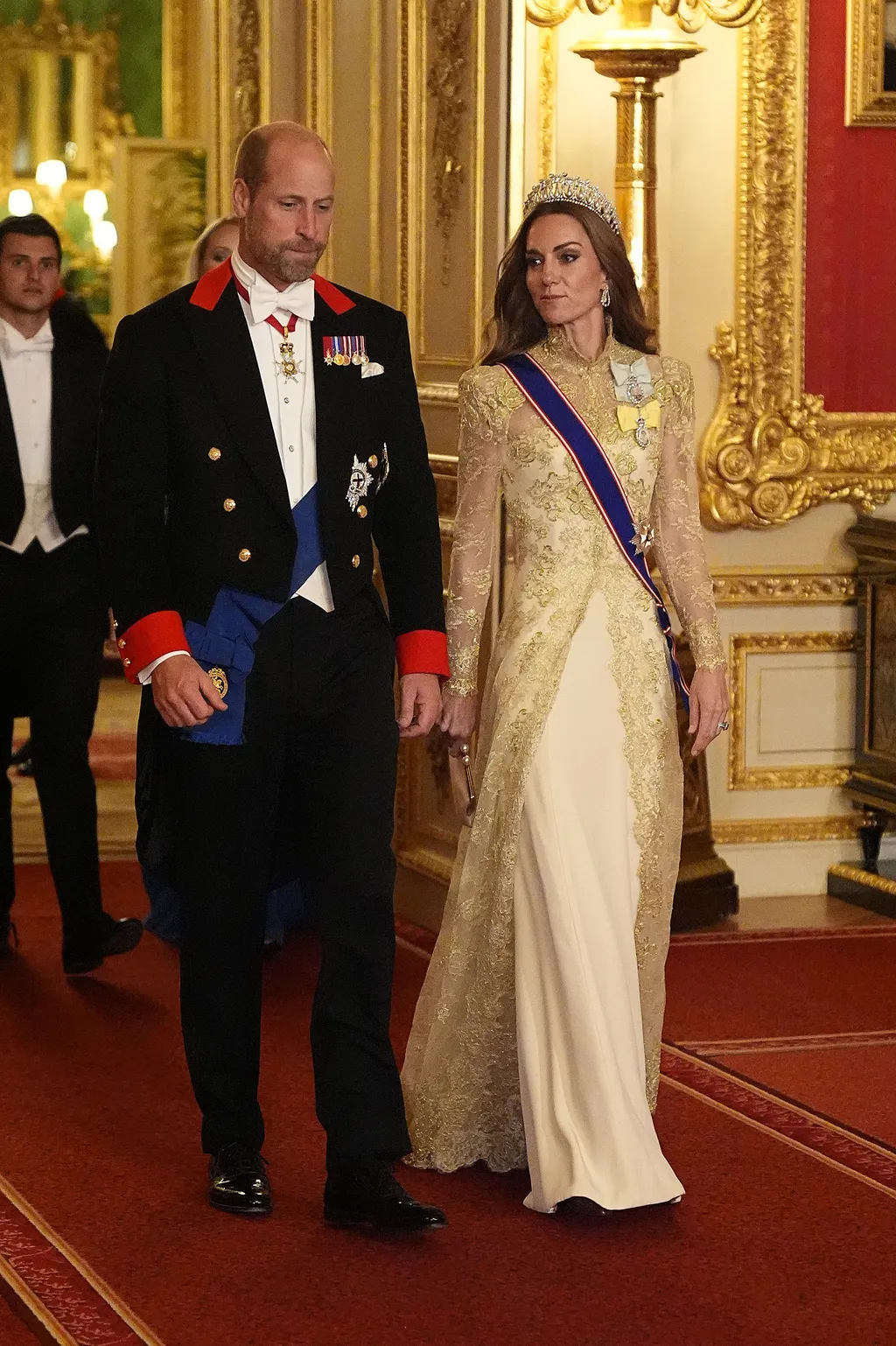 III. Károly király és Donald Trump, állami bankett, windsori kastély