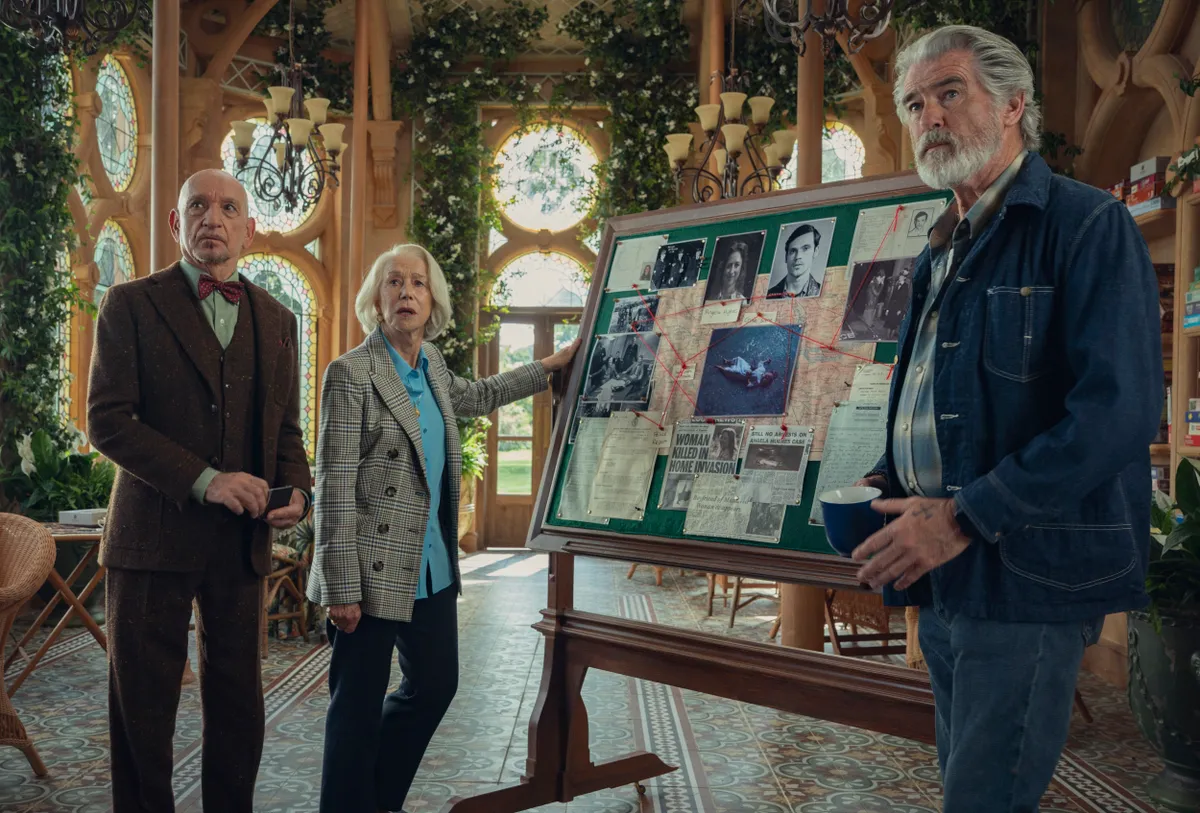 Sir Ben Kingsley, Helen Mirren and Pierce Brosnan