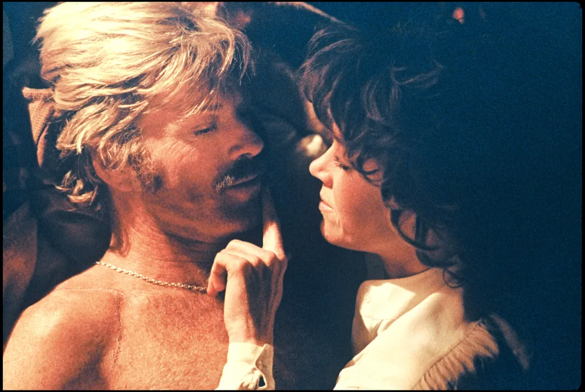 ARCHIVES - JANE FONDA ET ROBERT REDFORD TOURNENT LE FILM "LE CAVALIER ELECTRIQUE"
