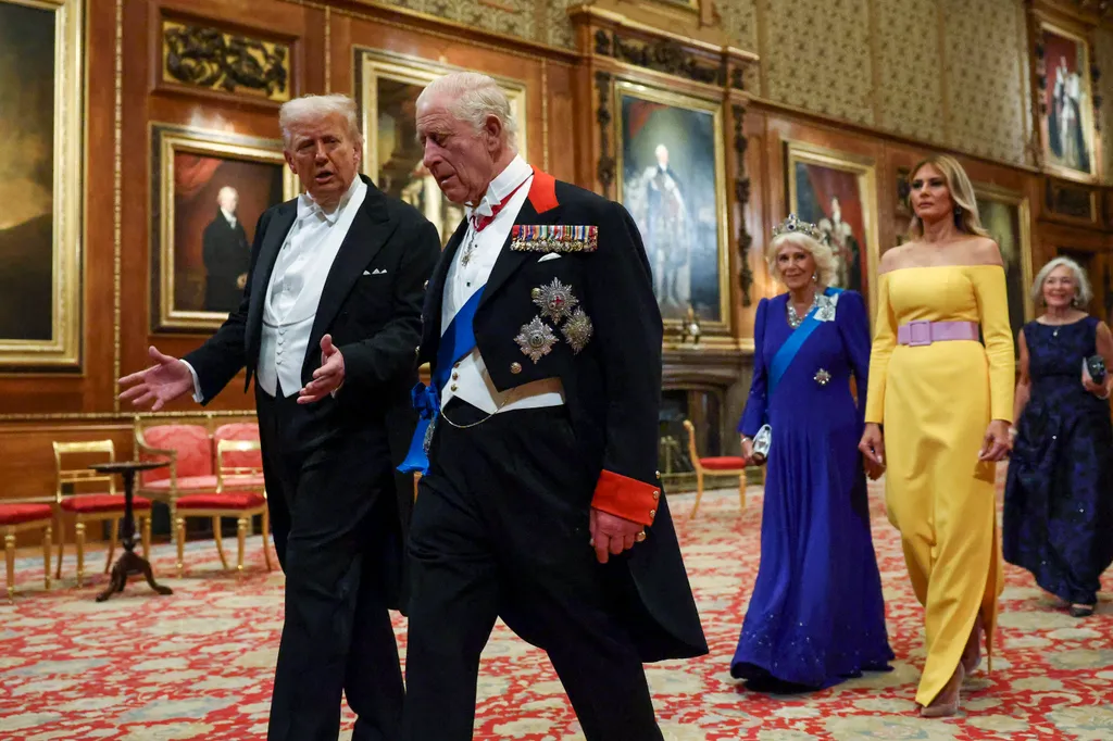 III. Károly király és Donald Trump, állami bankett, windsori kastély