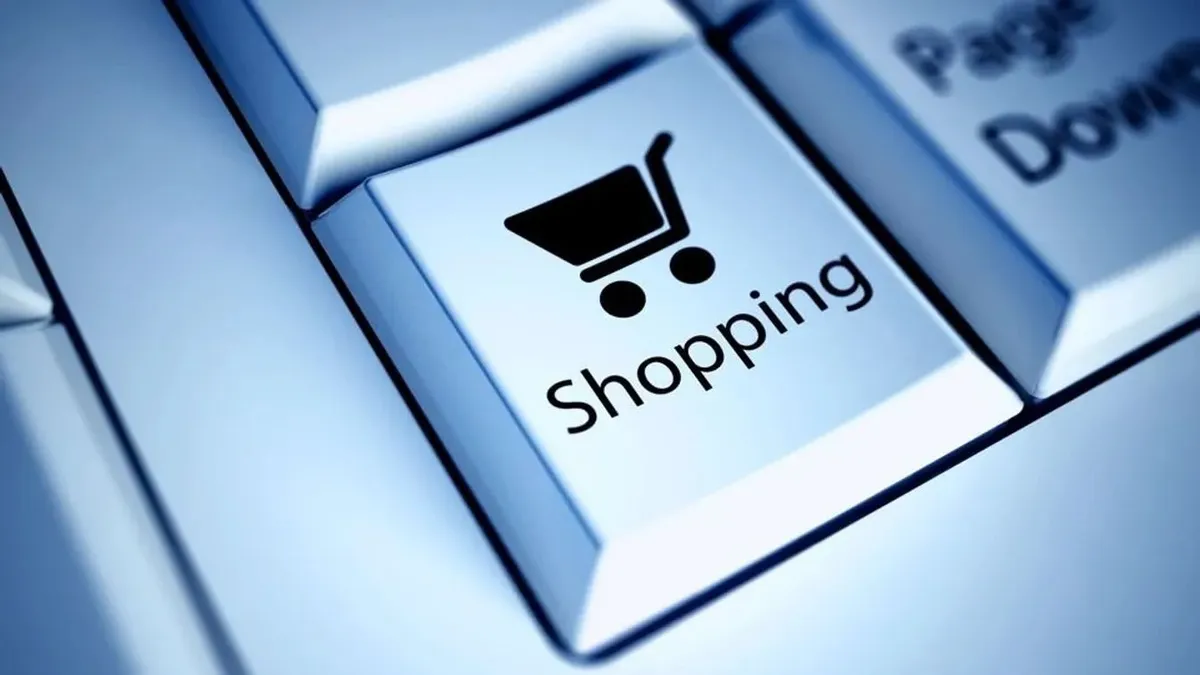 csaló online kereskedők, shopping, online, webáruház, illusztráció