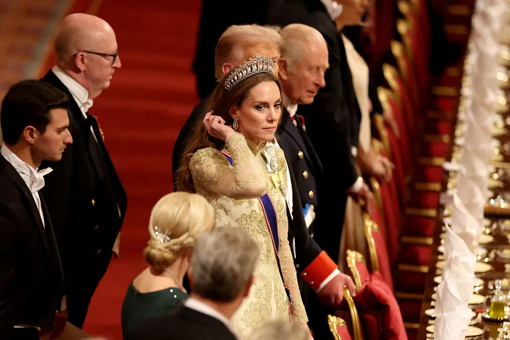 III. Károly király és Donald Trump, állami bankett, windsori kastély