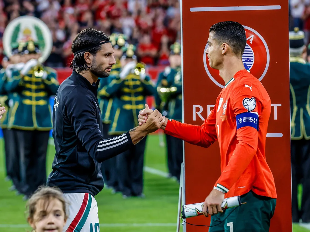 Szoboszlai Dominik és Cristiano Ronaldo nagy találkozása