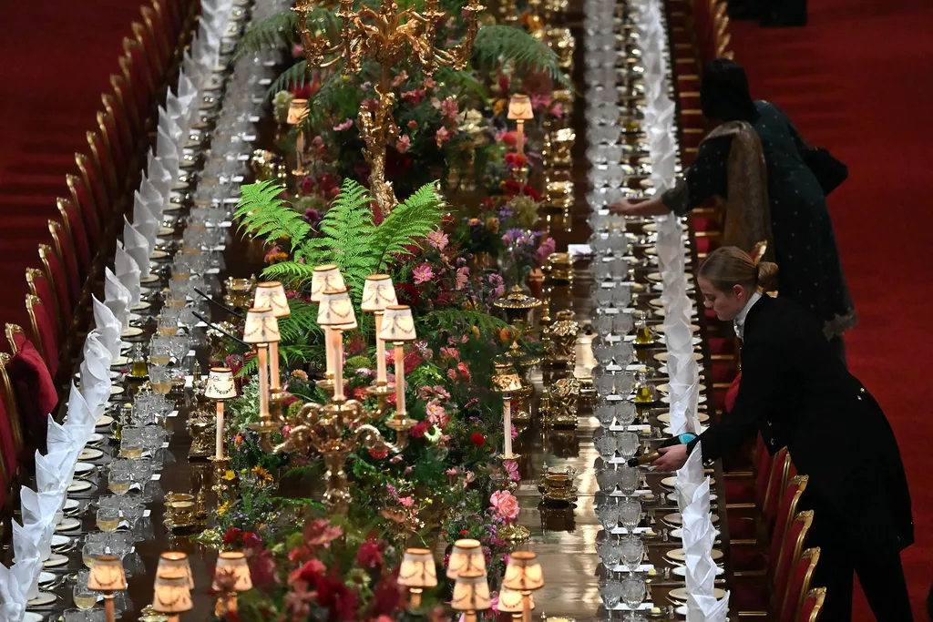 III. Károly király és Donald Trump, állami bankett, windsori kastély