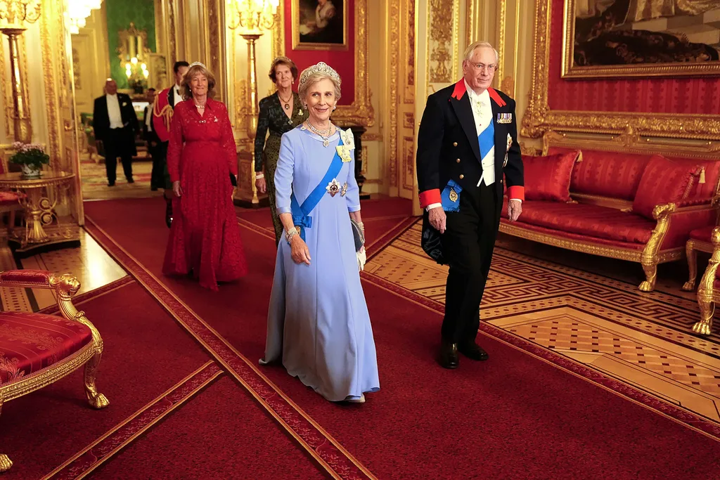 III. Károly király és Donald Trump, állami bankett, windsori kastély