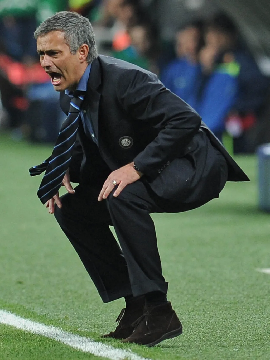 JoséMourinho, JoséMourinhokarrier, José Mourinho, José Mourinho karrier, Inter Milan's Portuguese coach Jose Mourinho celebrates their victory 3-1 on Barcelona at the end of during their UEFA Champions League first leg semifinal Inter Milan vs Barcelona