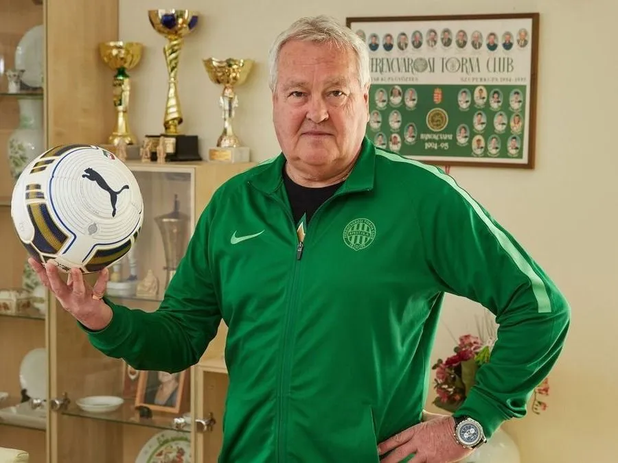 A Fradi-legenda Mucha József fél szemére megvakult. Fotó: Hatlaczki Balázs