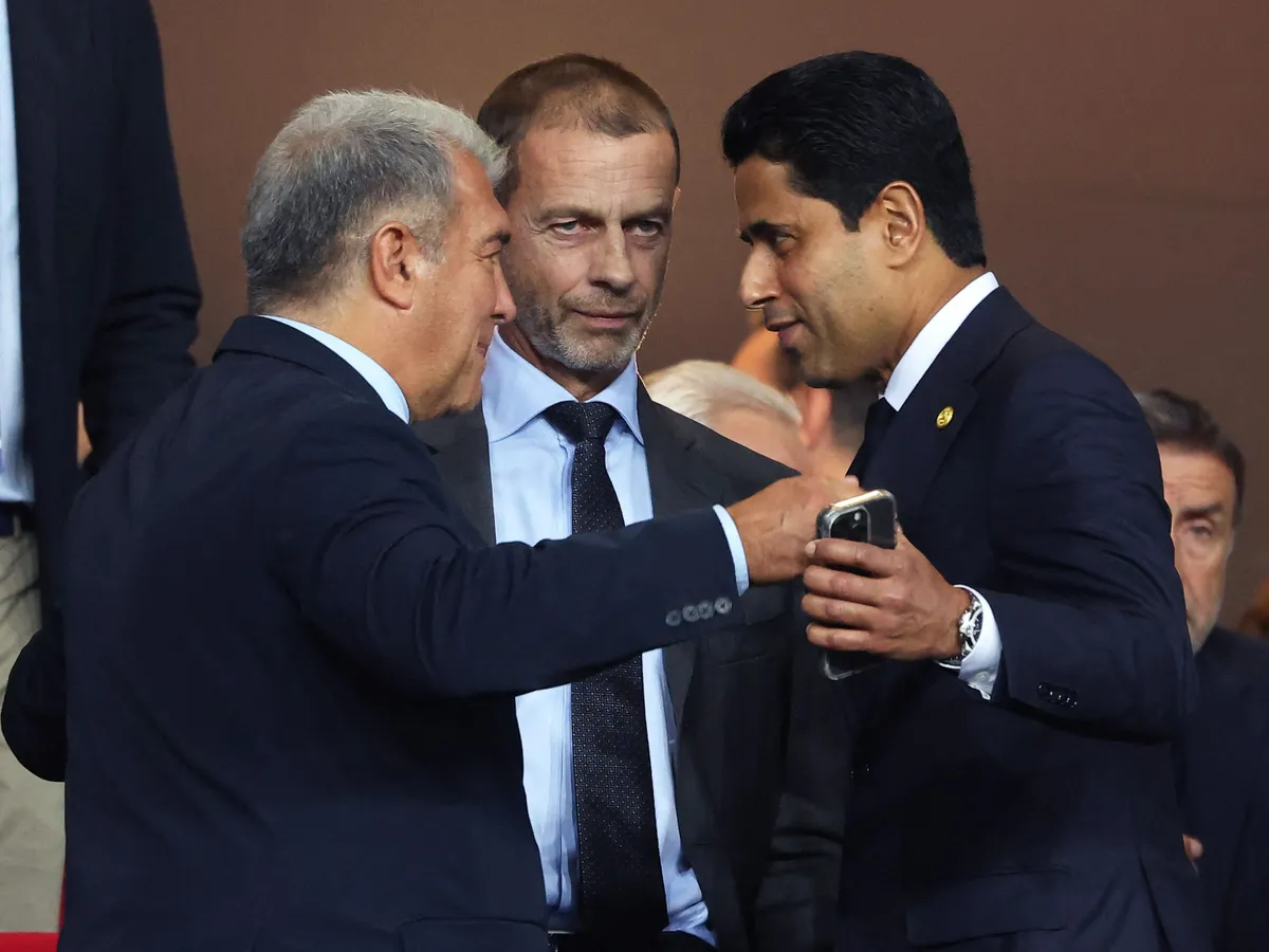 Aleksander Ceferin a Barcelona és a PSG elnökével is találkozott a legutóbbi BL-fordulóban