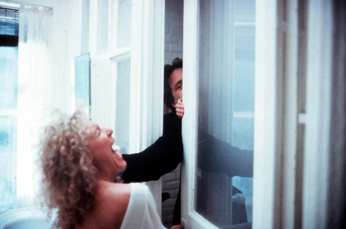 Oct 13, 2005; Toronto, ON, Canada; Glenn Close is grabbed by Michael Douglas in a scene from the movie Fatal Attraction Mandatory Credit: Photo by Toronto Star/Entertainment Pictures. (Â©) Copyright 2005 by Toronto Star