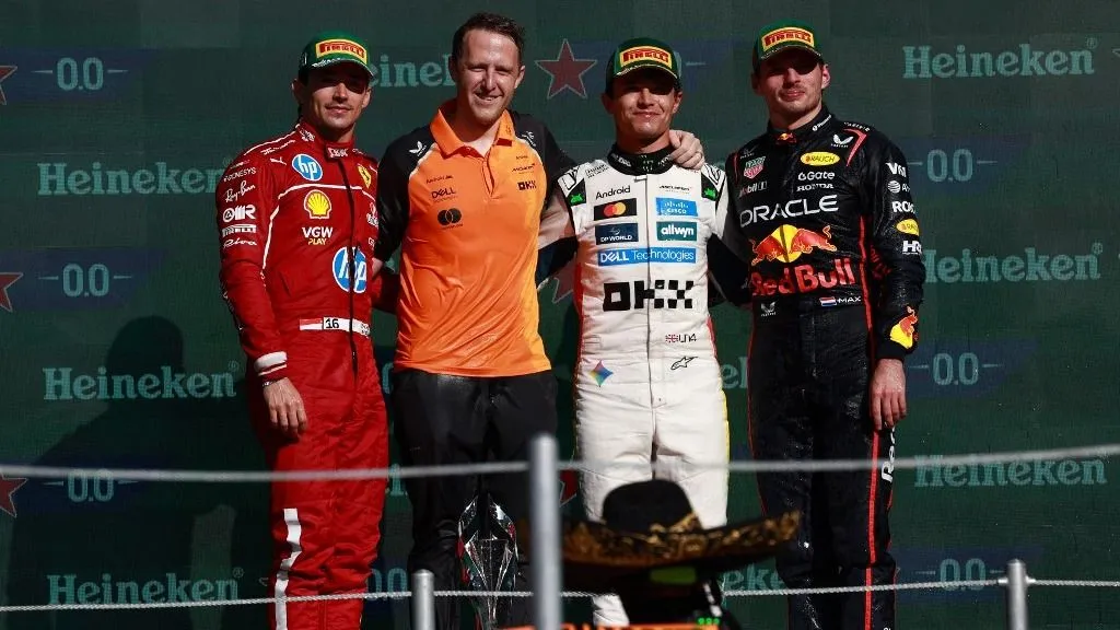 Lando Norris mögött Charles Leclerc és Max Verstappen végzett a Mexikói Nagydíjon