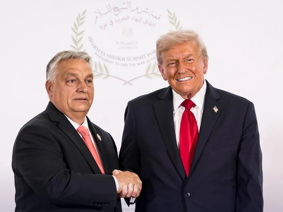 Orbán Viktor és Donald Trump a békecsúcson