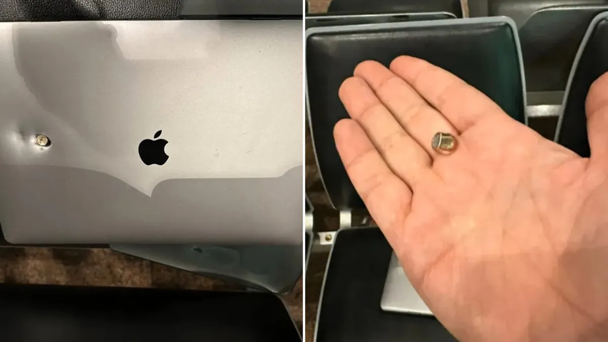 Csak a repülőtéren tűnt fel az áldozatnak, hogy kissé lyukas lett a laptopja. A primitív támadó képes lett volna hisztiből meggyilkolni a férfit, mert nem lophatta el a szatyrát is