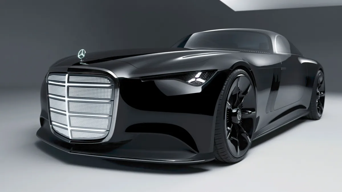 A Mercedes-Benz Iconic tanulmány áll egy stúdióban.