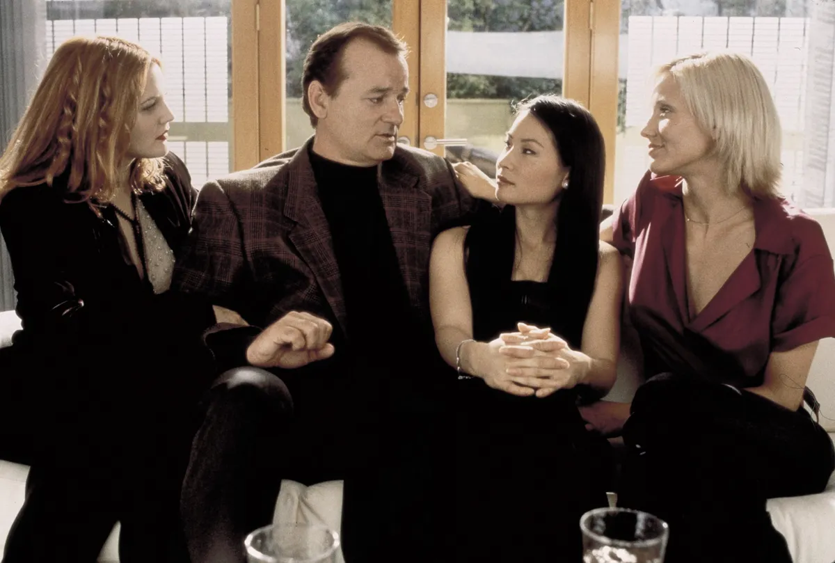 RELEASED: Oct 22, 2000 - Original Film Title: Charlie's Angels. PICTURED: BILL MURRAY, CAMERON DIAZ, DREW BARRYMORE, LUCY LIU.