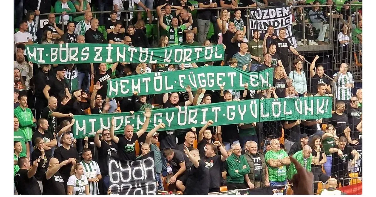 Íme, a Fradi-szurkolók nagy botrányt kiváltó molinója
