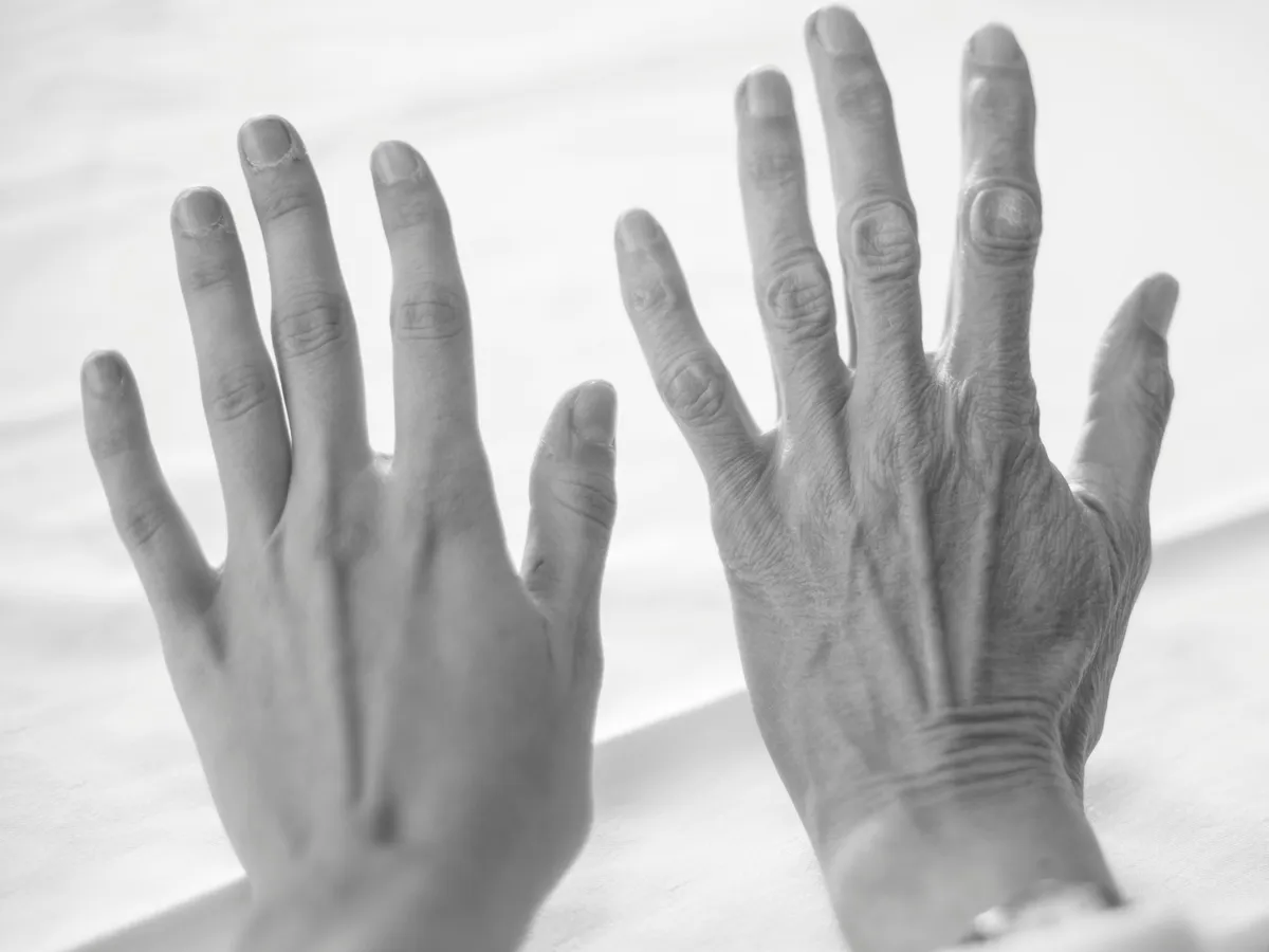 öregség, öregedés, idős, kéz