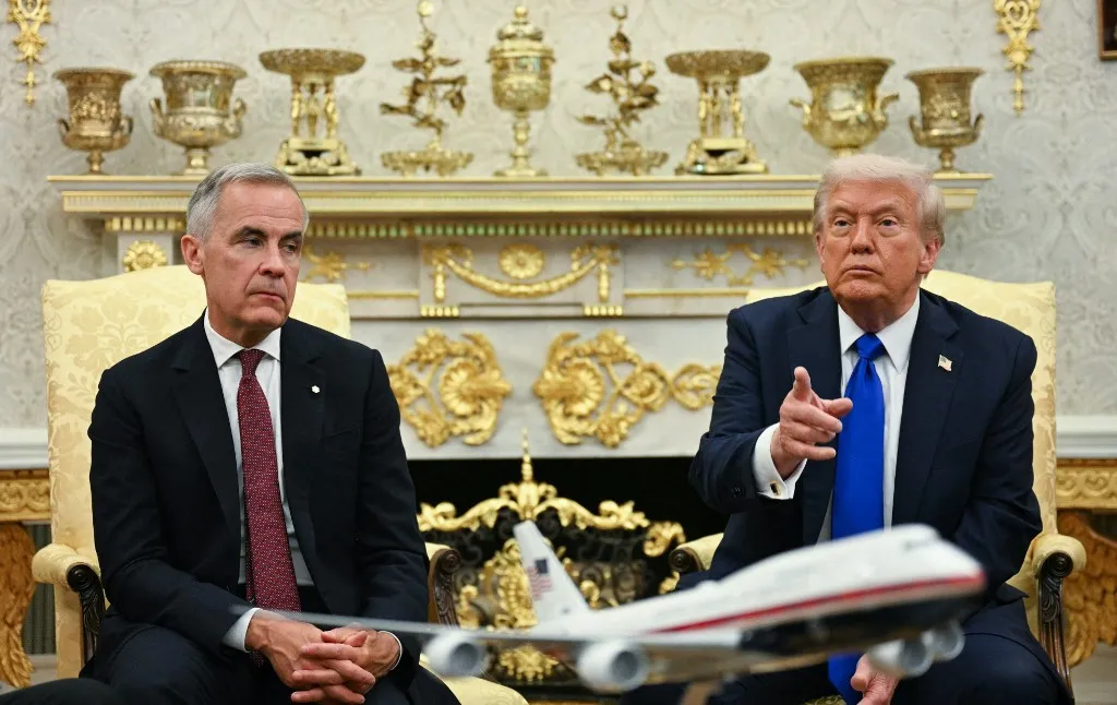 Donald Trump amerikai elnök és Mark Carney kanadai miniszterelnök