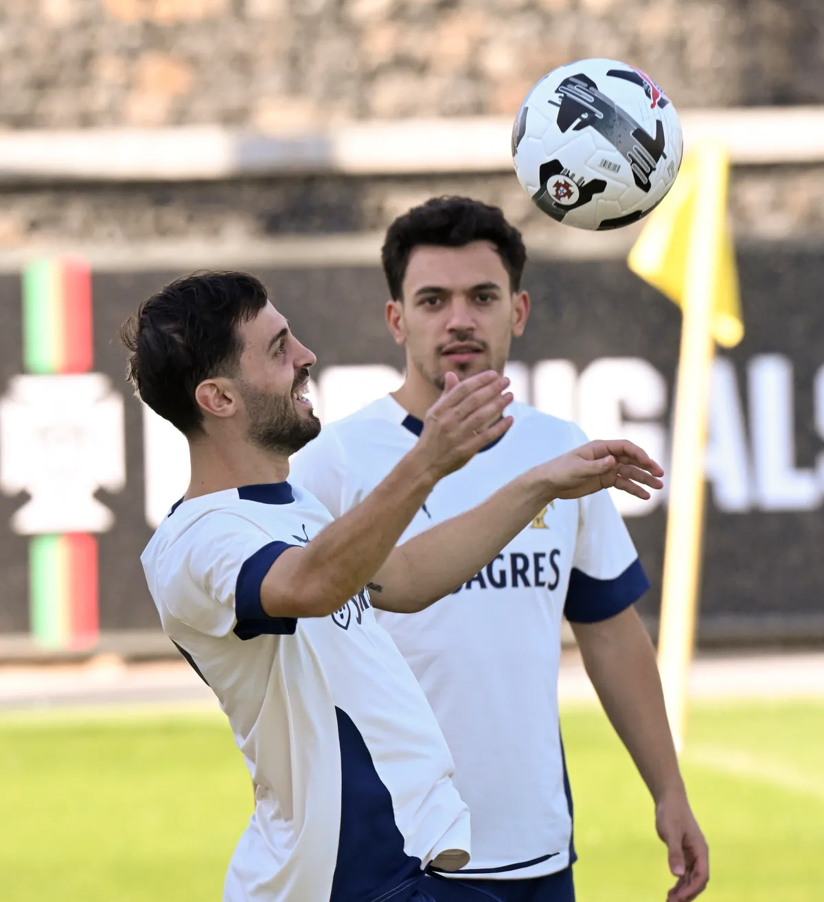 Jó hangulatban készülnek a portugálok a magyarok elleni vb-selejtezőre Fotó: Szigetváry Zsolt / MTI Fotószerkesztõség Ronaldo