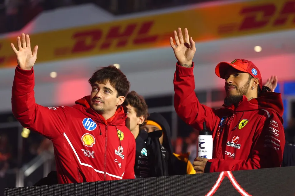 Charles Leclerc és Lewis Hamilton