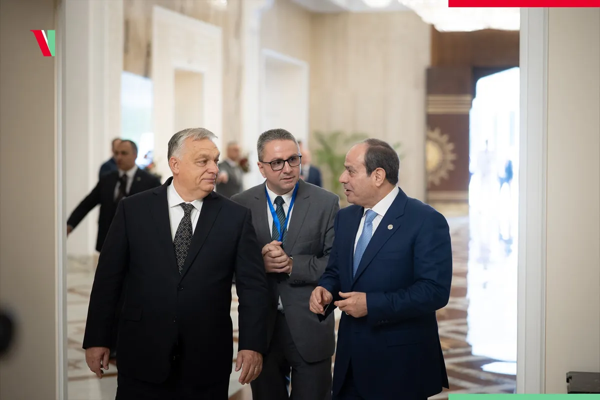 Orbán Viktor az egyiptomi elnökkel (FORRÁS: FACEBOOK)