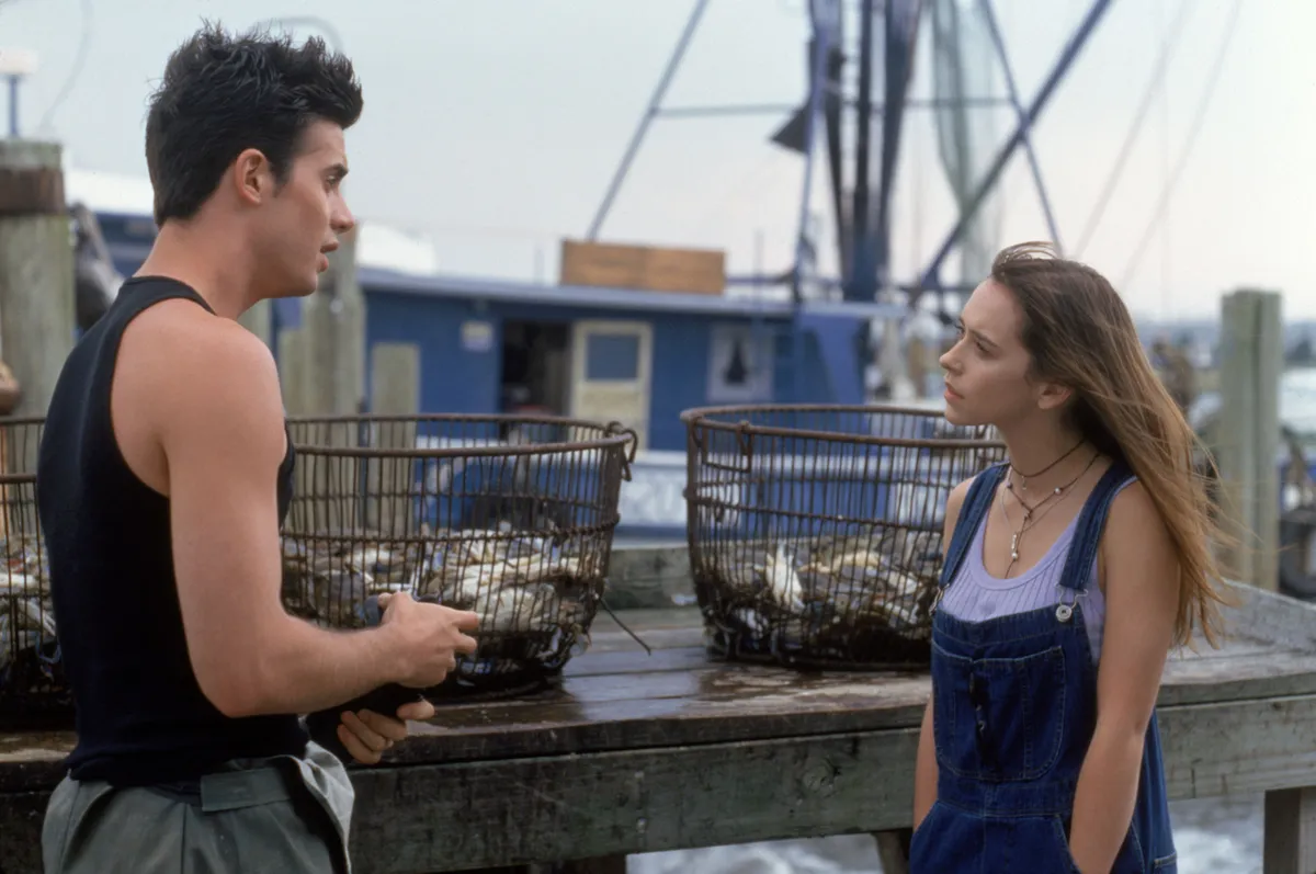RELEASE DATE: 17 October 1997. MOVIE TITLE: I Know What You Did Last Summer - STUDIO: Columbia Pictures Corporation. PLOT: Four teens are in great danger one year after their car hits a stranger whose body they dump in the sea. PICTURED: FREDDIE PRINZE JR. as Ray Bronson and JENNIFER LOVE HEWITT as Julie James.