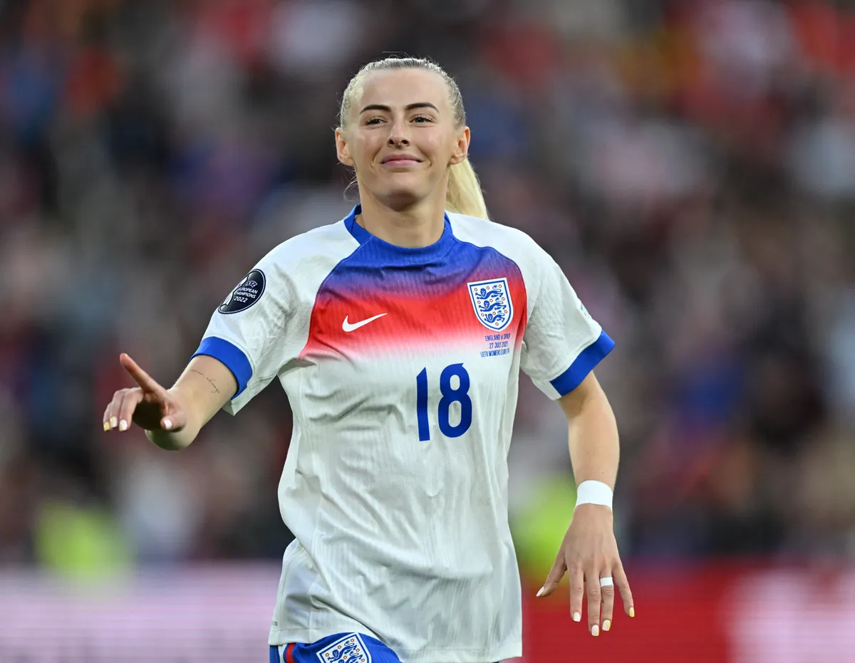 BASEL, SWITZERLAND - JULY 27: Chloe Kelly of England celebrates following the penalty shootout during the UEFA Women's EURO 2025 final match between England and Spain at St. Jakob-Park on July 27, 2025, Basel, Switzerland. Mustafa Yalcin / Anadolu (Photo by MUSTAFA YALCIN / Anadolu via AFP)