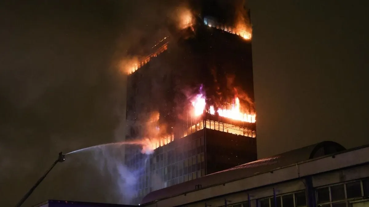 Toronytűz okozott pánikot a horvát fővárosban – videó