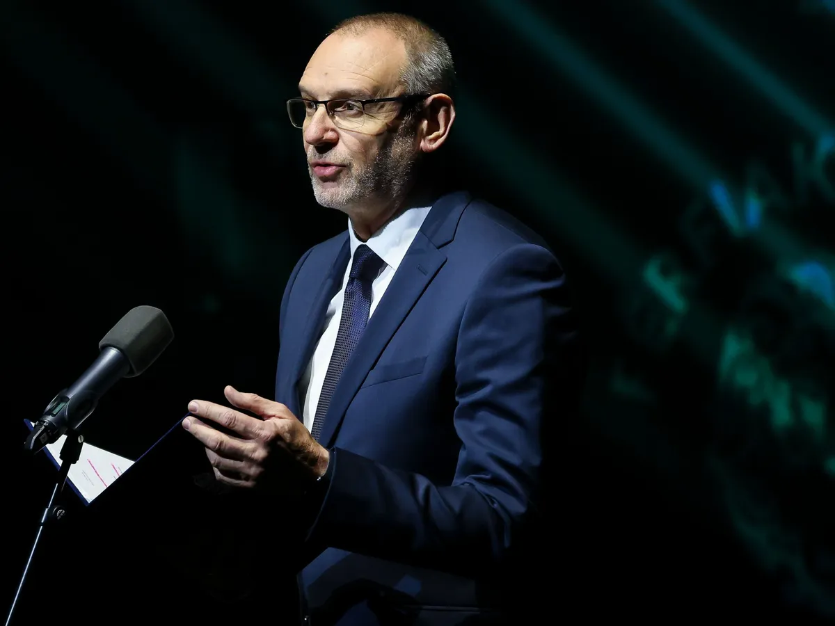 Budapest, 2024. november 19.
Zsigó Róbert, a Kulturális és Innovációs Minisztérium parlamenti államtitkára beszédet mond a Férfiak Klubjának VIII. Gránit Oroszlán Példakép Díj budapesti díjkiosztó gáláján az Eiffel Műhelyházban 2024. november 19-én.
MTI/Hegedüs Róbert