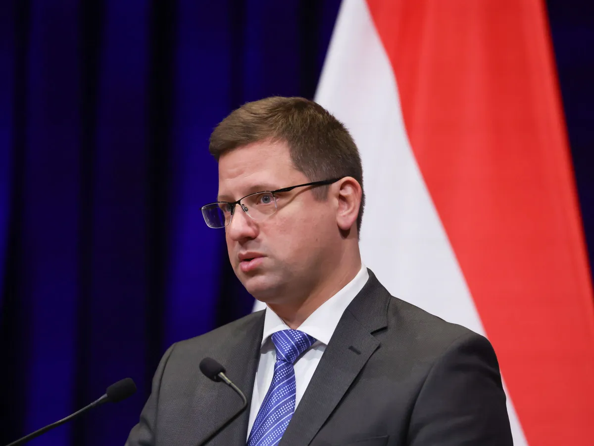 Kormányinfó, Gulyás Gergely, a Miniszterelnökséget vezető miniszter és Vitályos Eszter kormányszóvivő, GulyásGergely, VitályosEszter, 2025.10.30.
