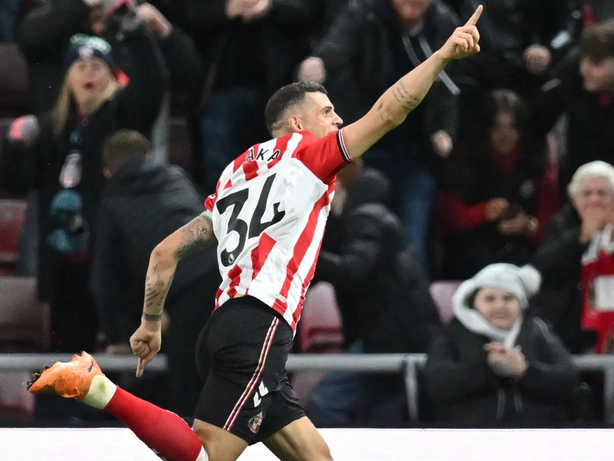 Xhaka gólöröme a Sunderland Everton elleni bajnokiján Fotó: ANDY BUCHANAN / AFP