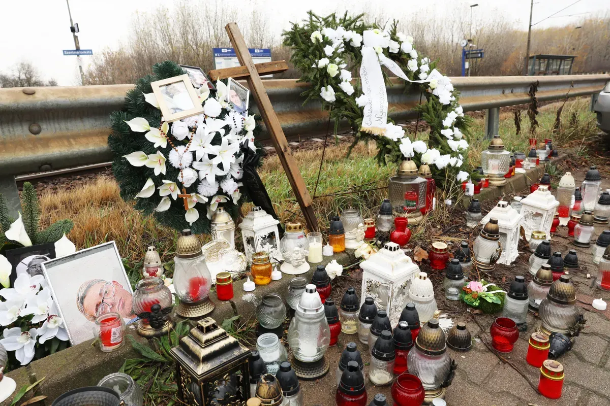Mécsesek árasztották el a vasúti átjárót
