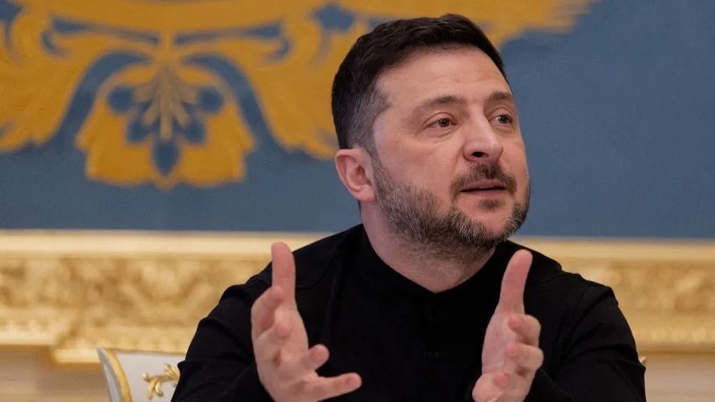 Volodimir Zelenszkij ukrán elnök (Fotó: TETIANA DZHAFAROVA / AFP)