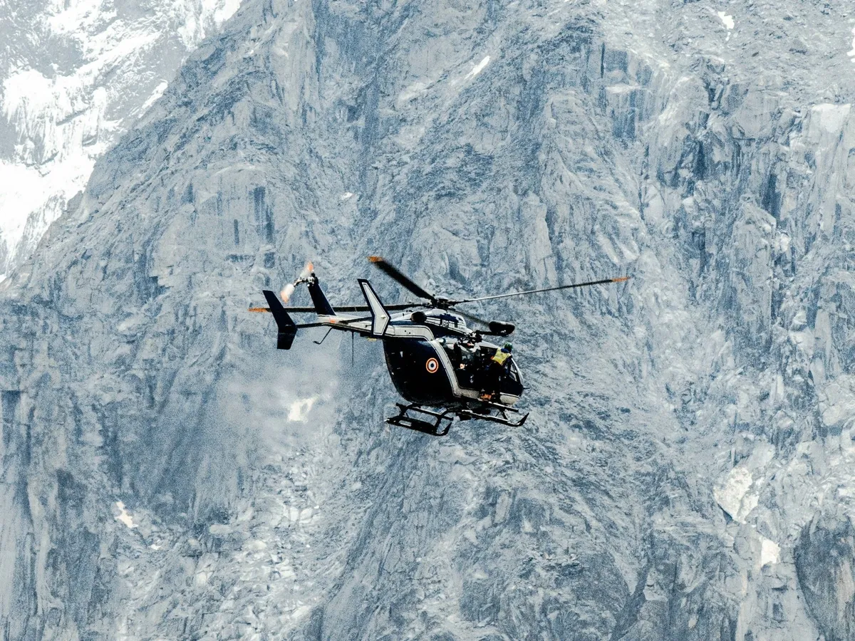 hegymászó, helikopter
