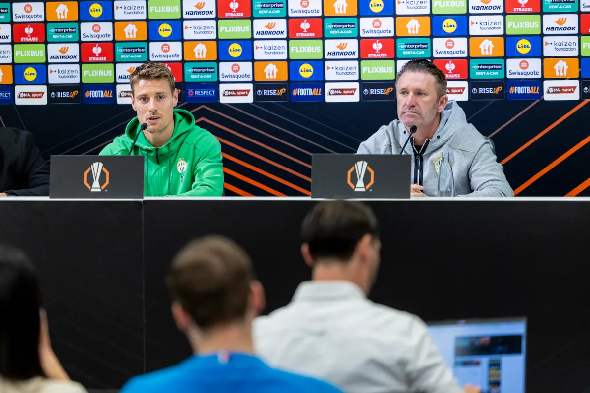 Ferencvárosi TC - Ludogorec, Fradi, FTC, Ferencváros, FerencvárosiTCLudogorec, sajtótájékoztató, sajttáj, 2025.11.05.