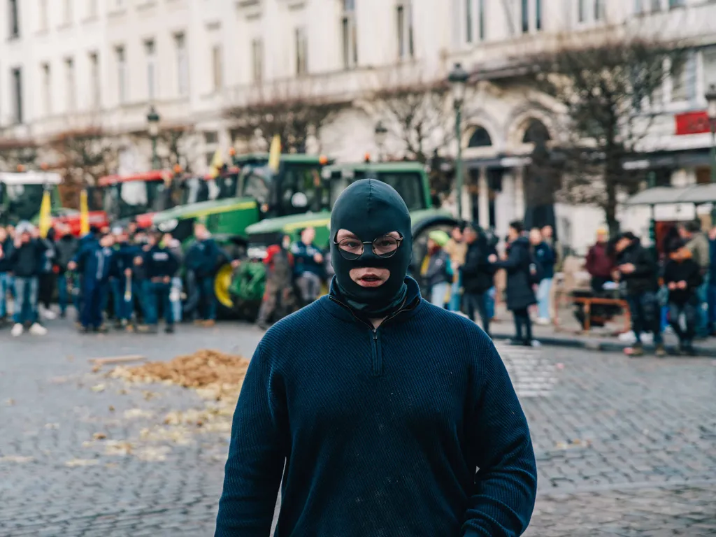 Gazdatüntetés Brüsszelben, GazdatüntetésBrüsszelben, Gazdatüntetés, Brüsszel, mezőgazdaság,
Farmers take their tractors to the streets of Brussels, for a farmers' protest to denounce the reforms of the Common Agricultural Policy (CAP) and unacceptable