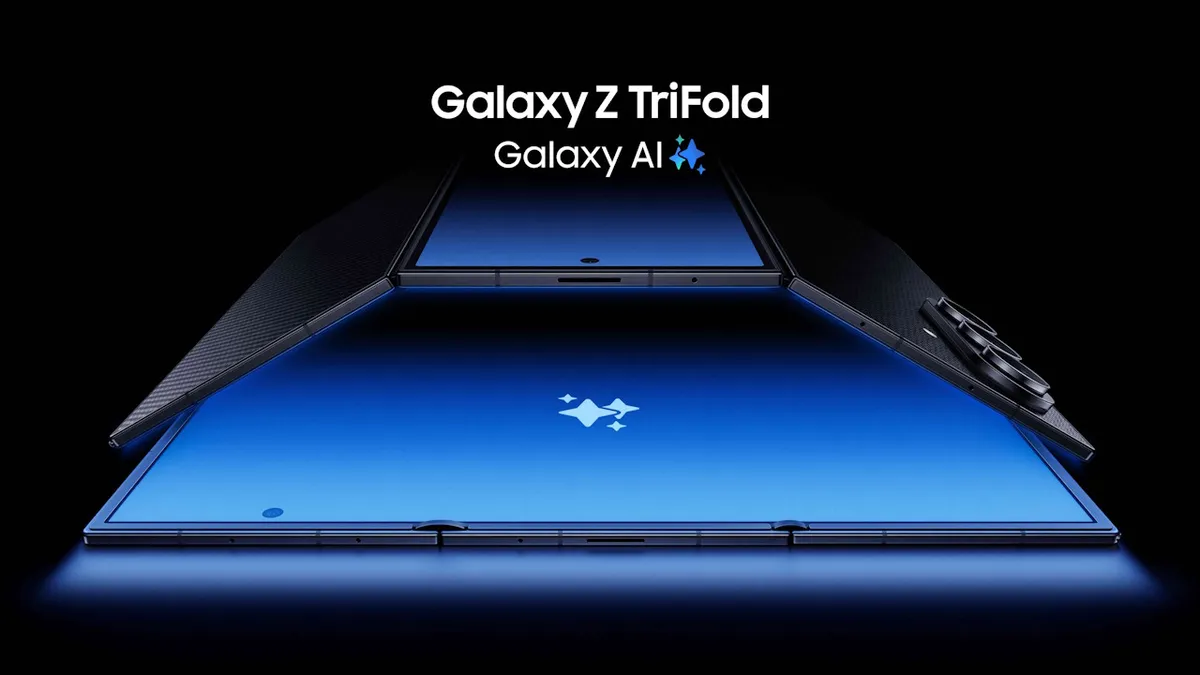 Összecsukva védett a Samsung Galaxy Z TriFold belső kijelzője