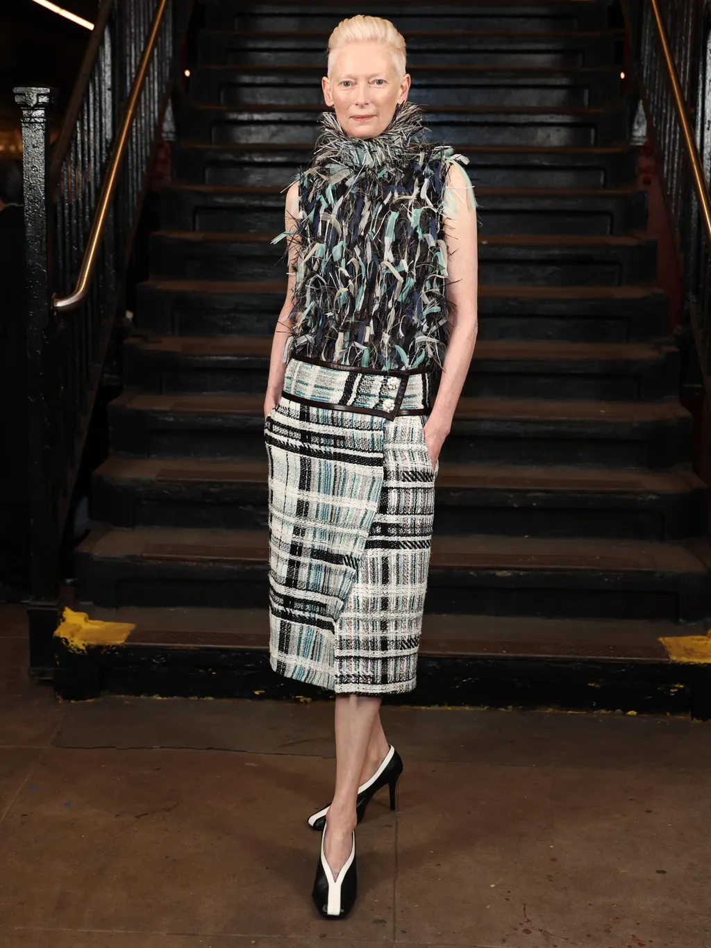 Chanel Métiers d'art show 2026,
NEW YORK, NEW YORK - DECEMBER 02: Tilda Swinton attends the CHANEL Métiers d’Art Show 2026 on December 02, 2025 in New York City. (Photo by Cindy Ord/WireImage)