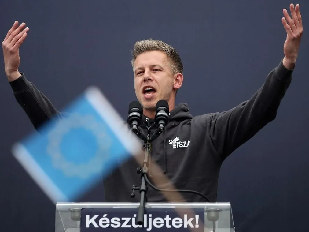 Magyar Péter, a Tisza Párt elnöke (Fotó: Havran Zoltán)