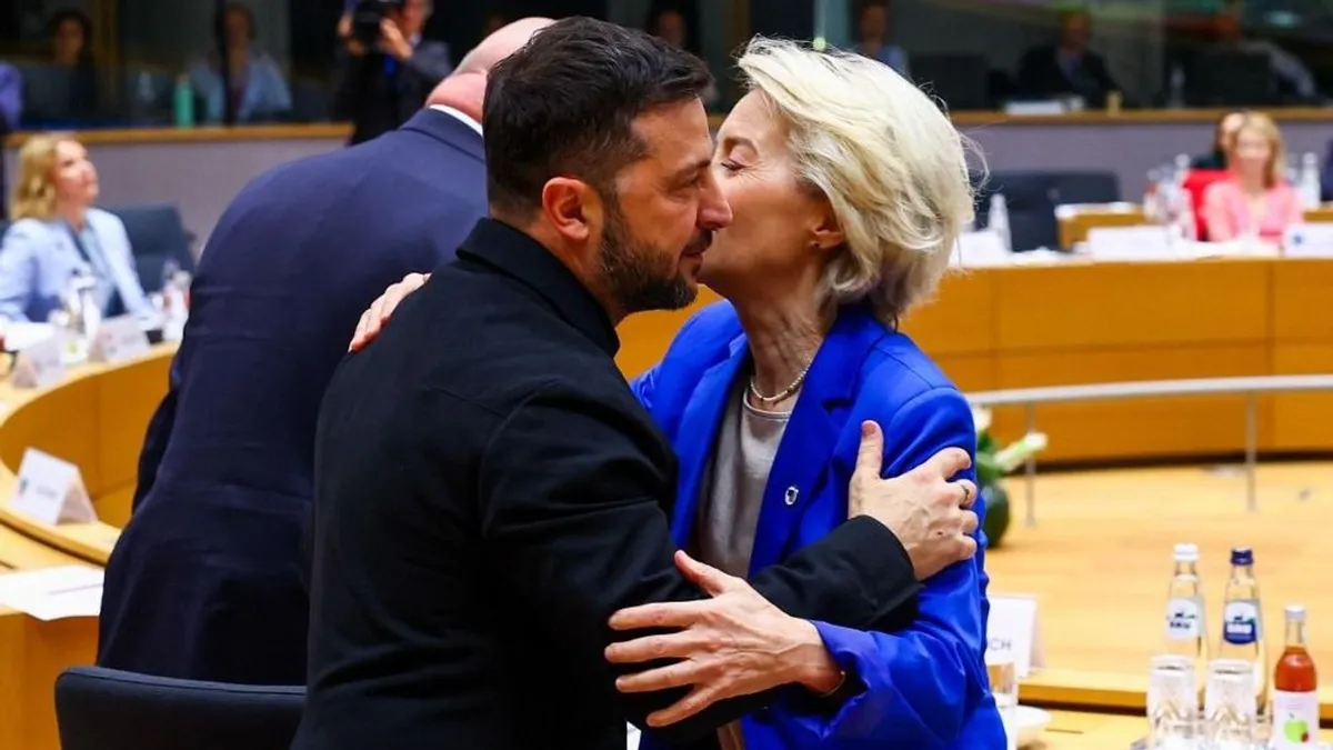 Volodimir Zelenszkij ukrán elnök és Ursula von der Leyen, az Európai Bizottság elnöke