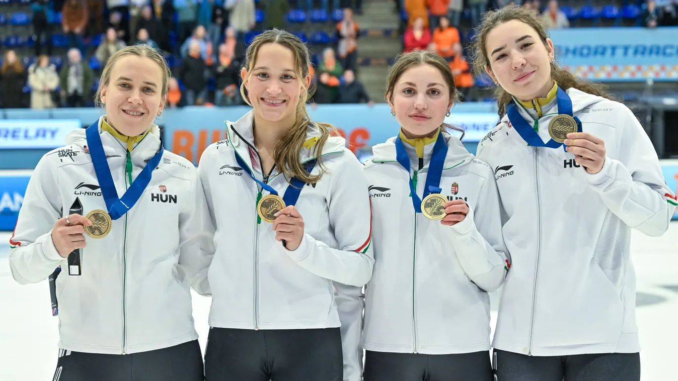 Elesett a magyar gyorskorcsolyázó, mégis összejött az Eb-dobogó Kép