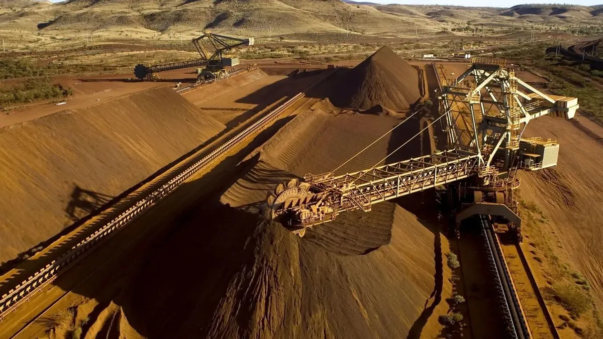 A Rio Tinto bányaipari óriás egyik ausztráliai vasérc kitermelési helyszíne