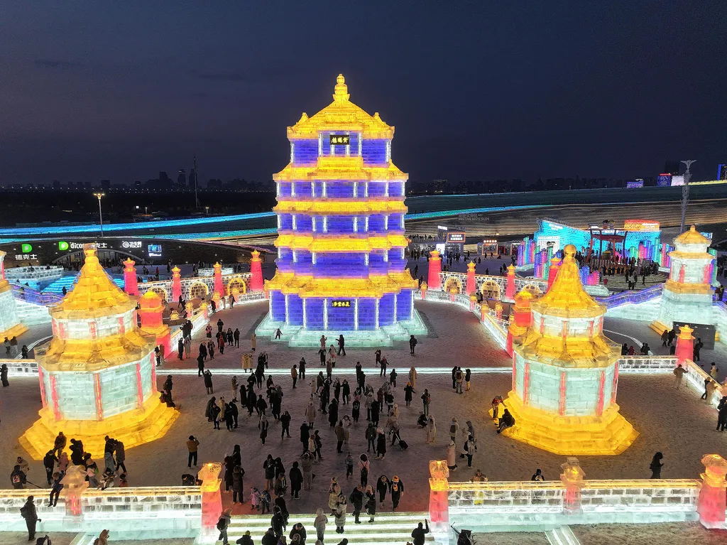 Harbini, Jég- és Hófesztivál, Kína, tél, évszakok