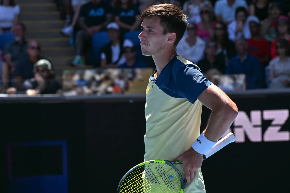 Marozsán Fábián az emlékezetes Australian Open-kiesés után még szomorú volt Fotó: PAUL CROCK / AFP