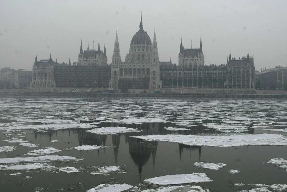 Tél, Duna folyó, Dunafolyó, Budapest, időjárás, jég, jeges Duna, jegesDuna