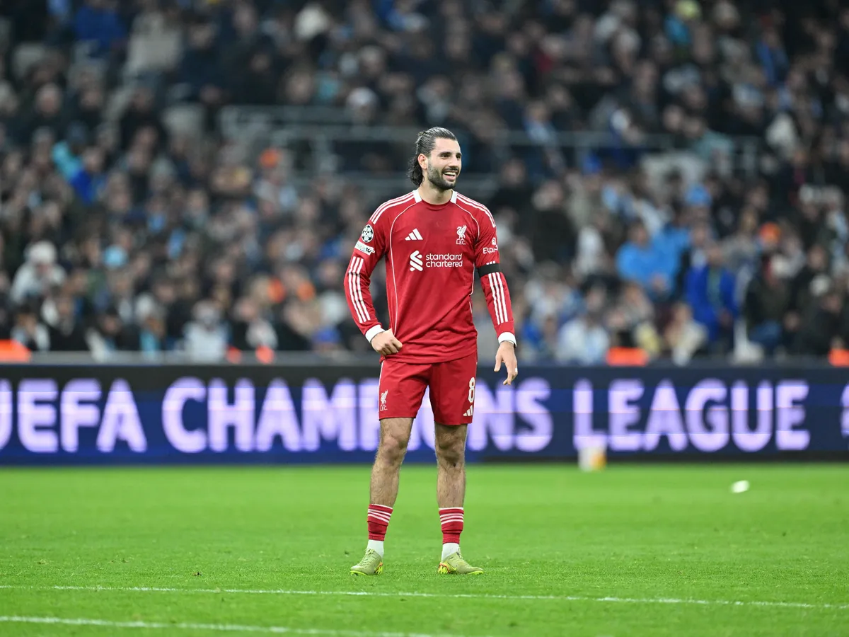 MARSEILLE, FRANCE - JANUARY 21: Dominik Szoboszlai of Liverpool in action during UEFA Champions League week 7 football match between Olympique Marseille and Liverpool at Stade Velodrome in Marseille, France, on January 21, 2026. Mustafa Yalcin / Anadolu (Photo by MUSTAFA YALCIN / Anadolu via AFP)