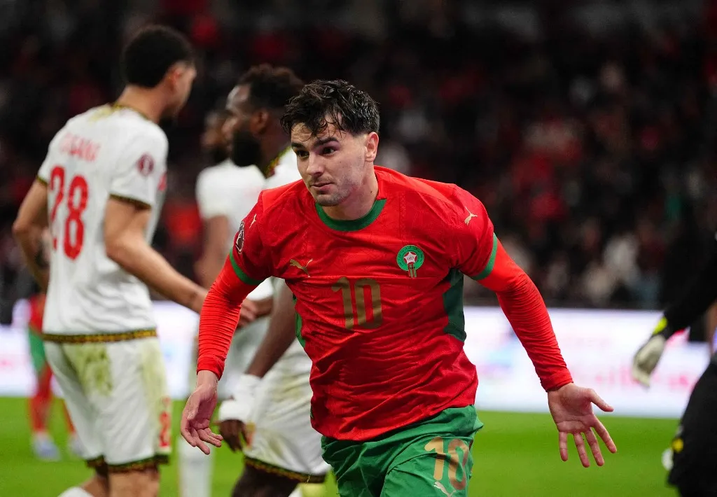 Brahim Abdelkader Diaz of Morocco looks on during the AFCON Group A match between Morocco and Mali at Complexe Sportif Prince Moulay Abdellah, Rabat, Morocco on December 26, 2025. (Photo by Ulrik Pedersen/NurPhoto) (Photo by Ulrik Pedersen / NurPhoto via AFP)