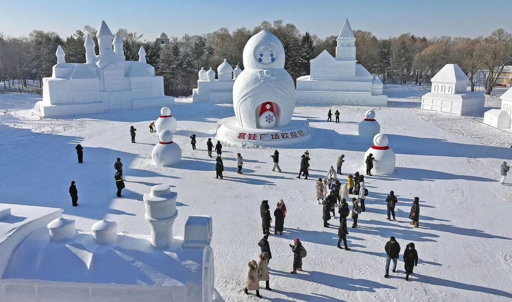 Harbini, Jég- és Hófesztivál, Kína, tél, évszakok